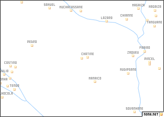 map of Lago Nhanguene